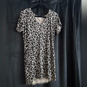Smash + Tess Leopard Print T-Shirt Dress